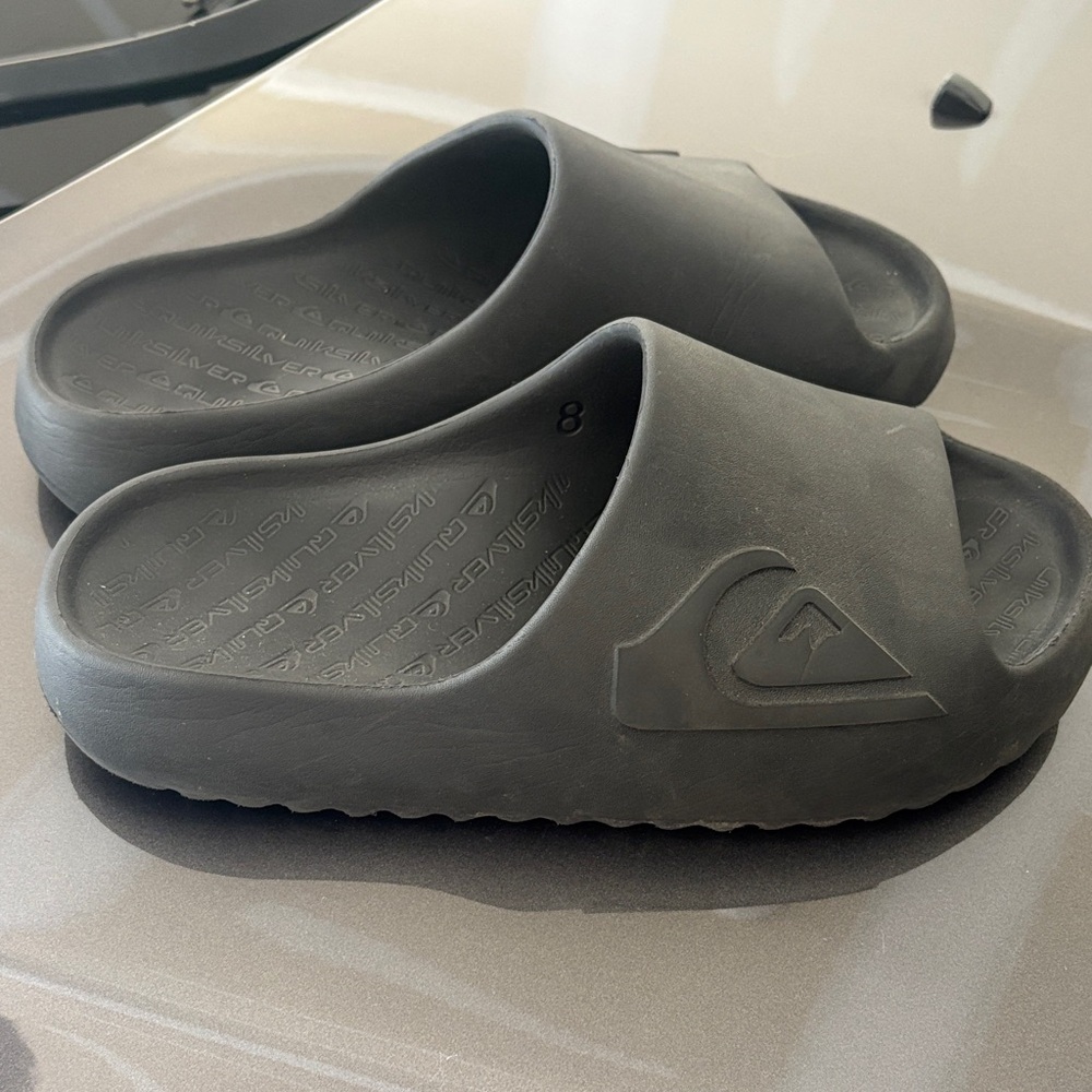 Quiksilver Matte Black Slide Sandals